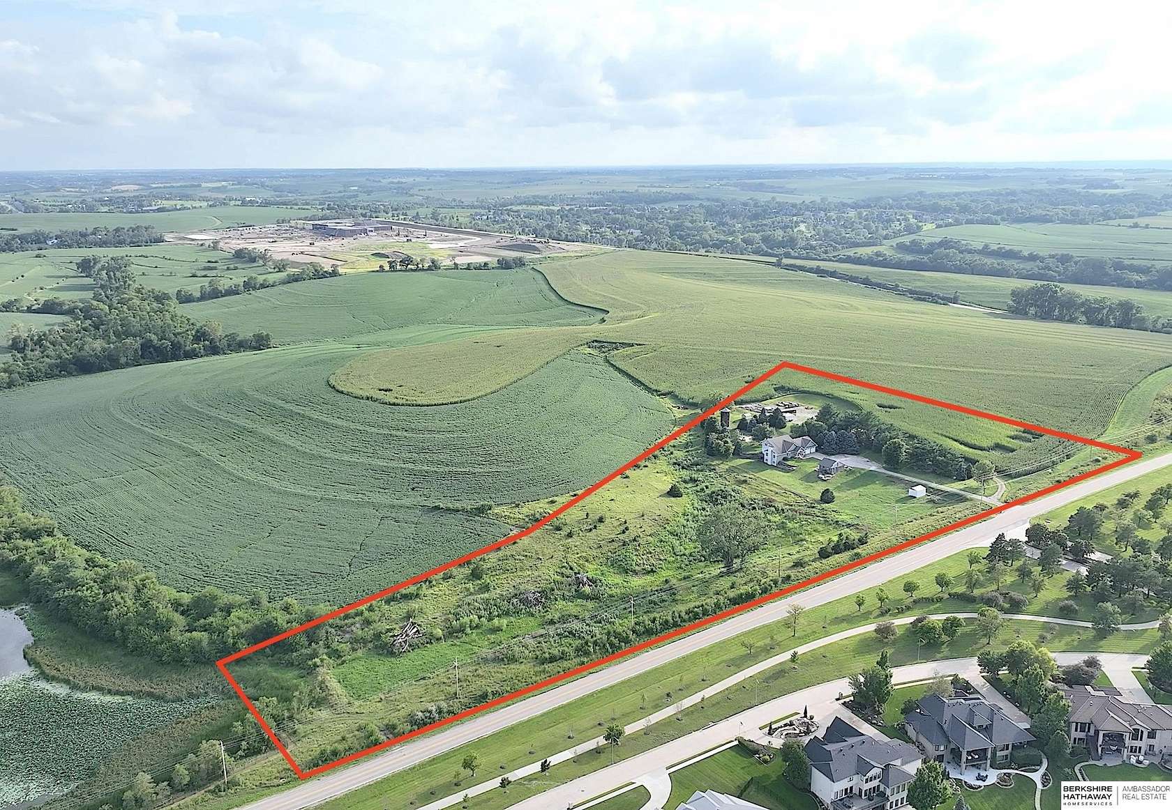 10.6 Acres of Land with Home for Sale in Bennington, Nebraska
