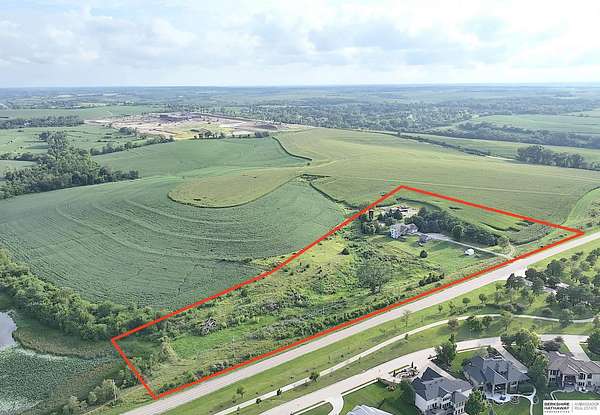 10.6 Acres of Land with Home for Sale in Bennington, Nebraska
