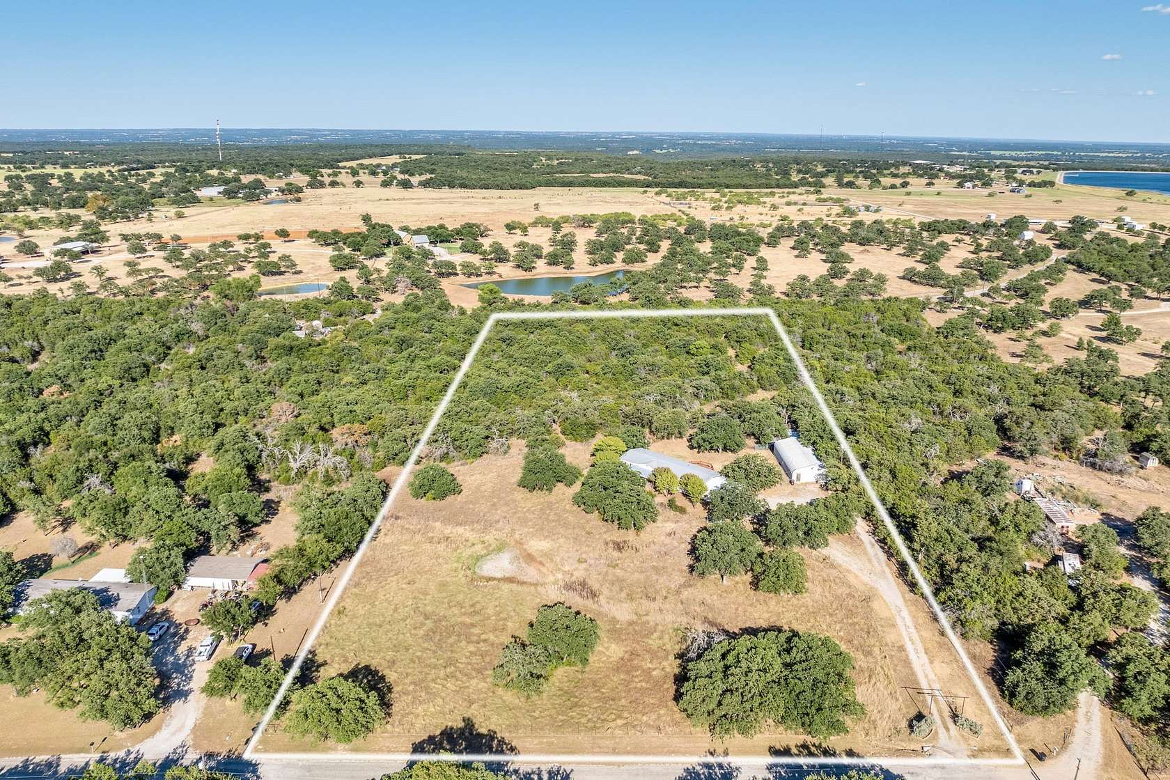 6.83 Acres of Land with Home for Sale in Mineral Wells, Texas