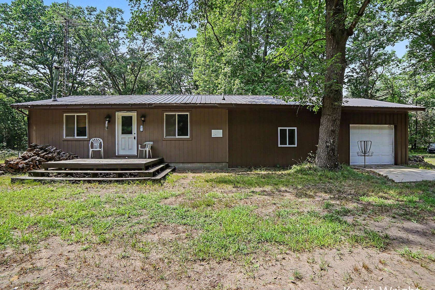 10 Acres of Recreational Land with Home for Sale in Hesperia, Michigan