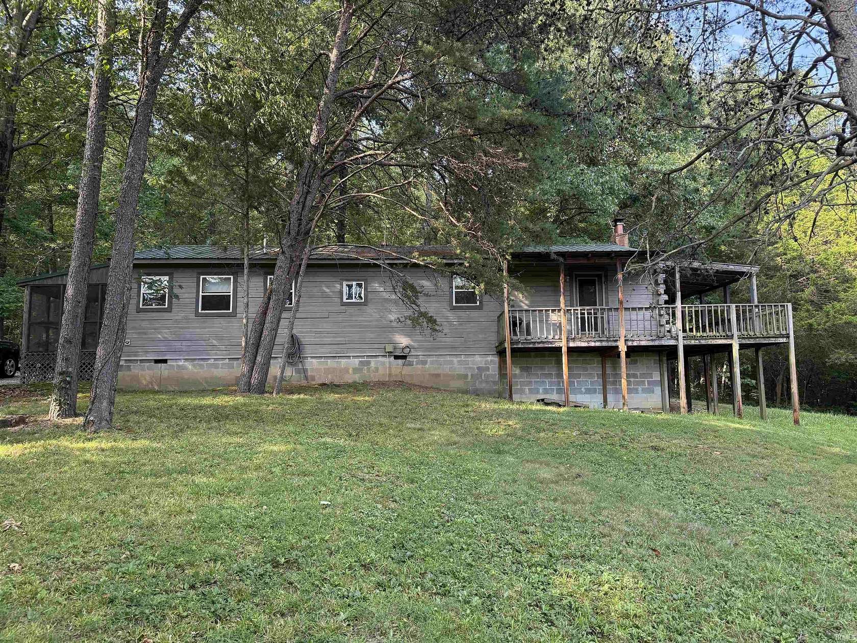 12.6 Acres of Recreational Land with Home for Sale in Mitchell, Indiana