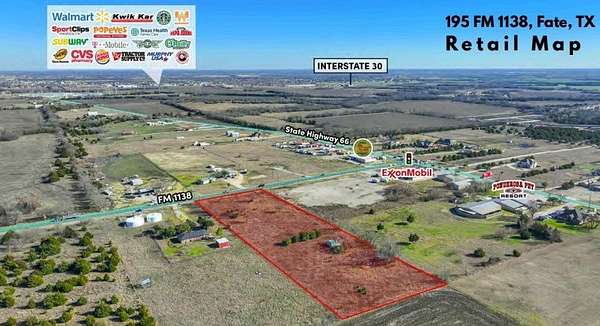 3 Acres of Commercial Land for Sale in Fate, Texas