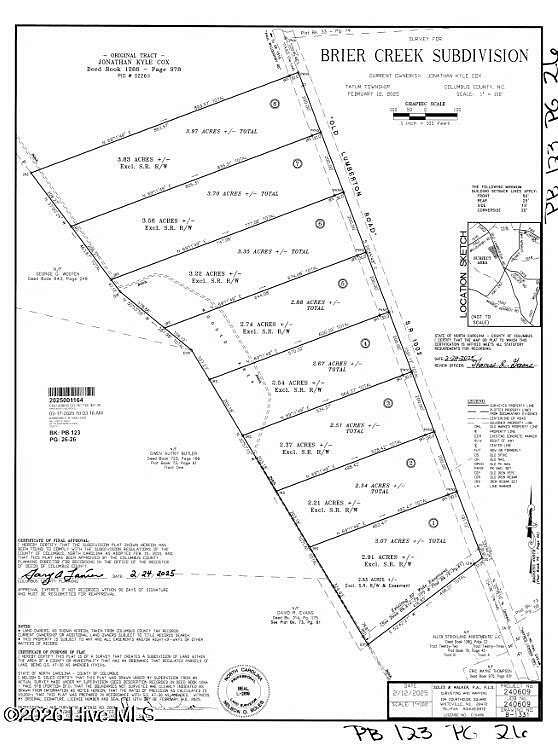 3.35 Acres of Residential Land for Sale in Evergreen, North Carolina