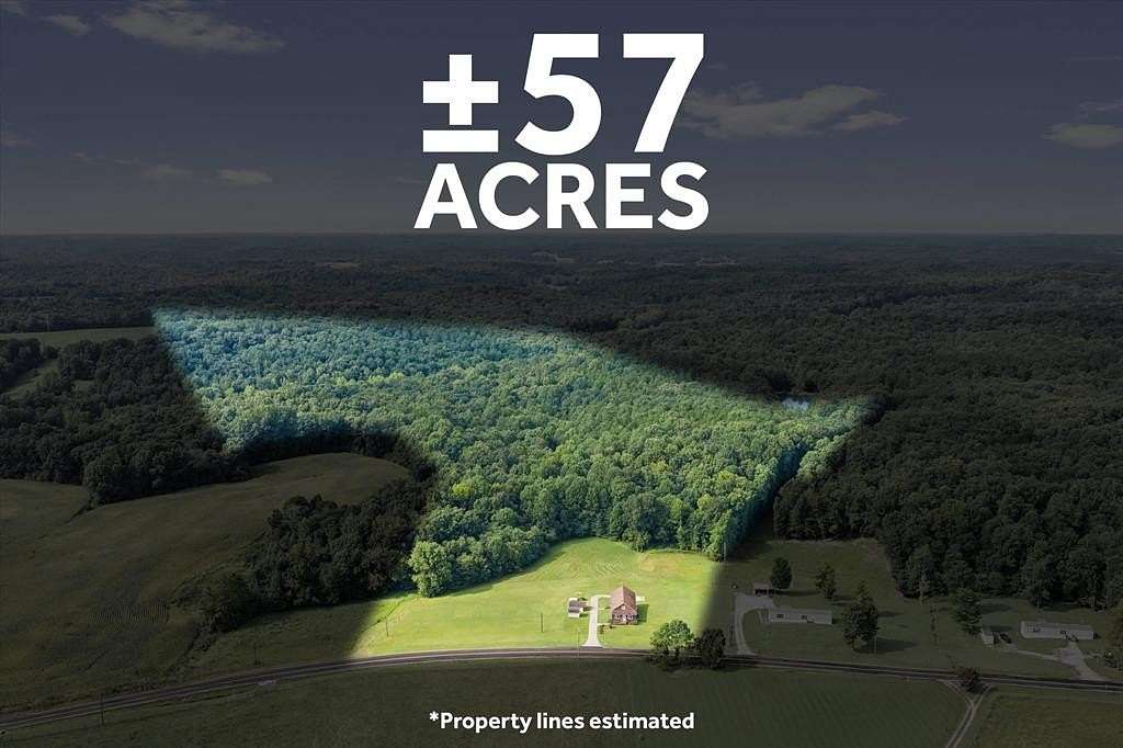 57 Acres of Recreational Land with Home for Sale in Hawesville, Kentucky