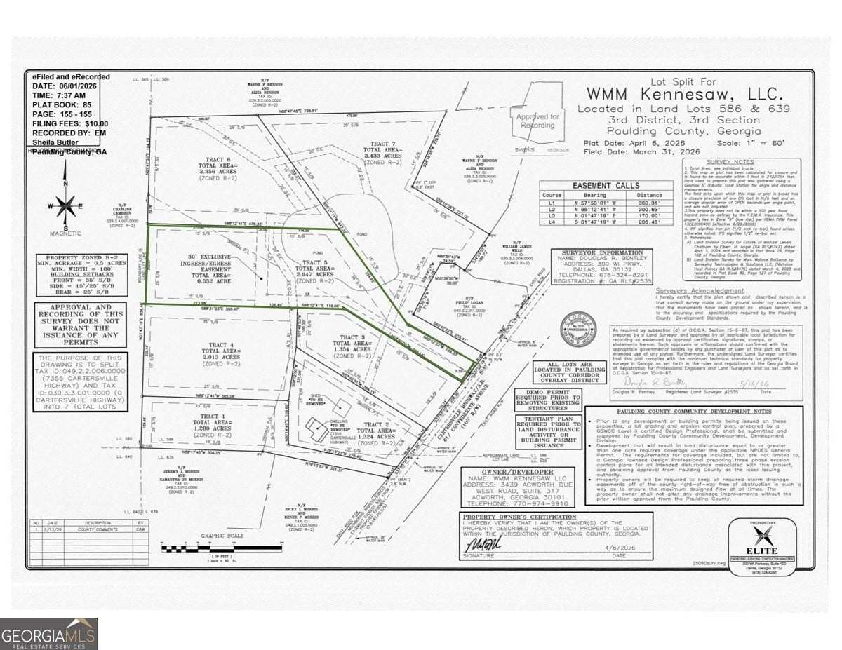 3 Acres of Residential Land for Sale in Dallas, Georgia
