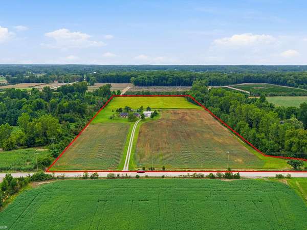16.9 Acres of Land with Home for Sale in Lenox Township, Michigan