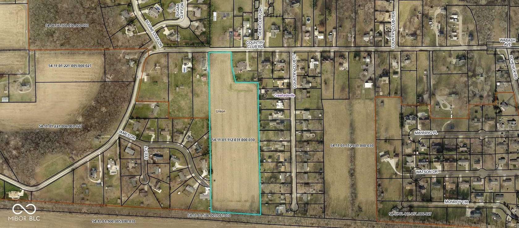 9.8 Acres of Residential Land for Sale in Crawfordsville, Indiana