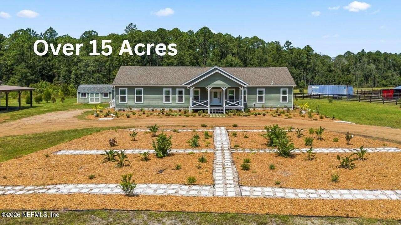 15.2 Acres of Recreational Land with Home for Sale in Callahan, Florida