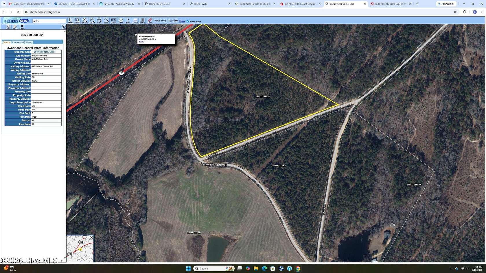 33 Acres of Recreational & Residential Land for Sale in Mount Croghan, South Carolina