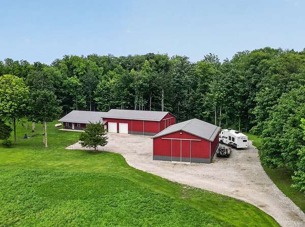 6.79 Acres of Land with Home for Sale in Andrews, Indiana