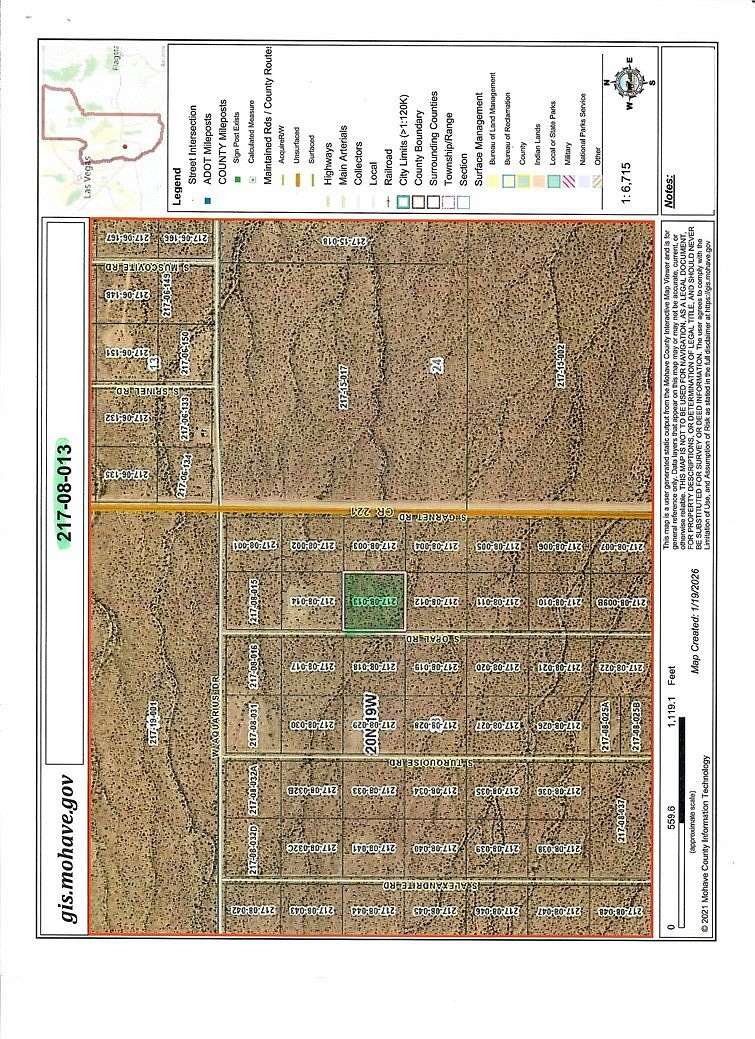 2.35 Acres of Land for Sale in Golden Valley, Arizona
