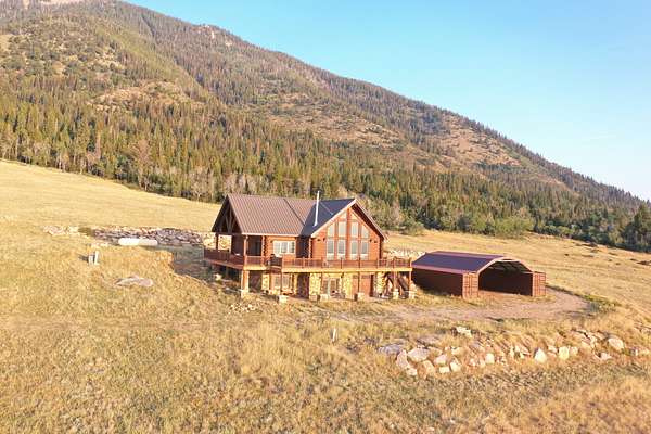 26.9 Acres of Recreational Land with Home for Sale in Elk Mountain, Wyoming