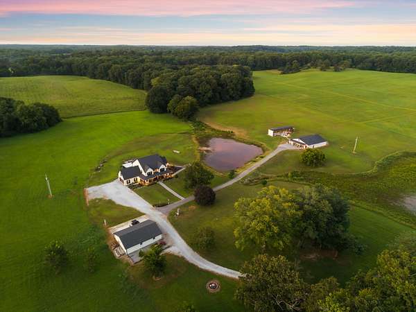 68.2 Acres of Agricultural Land with Home for Sale in Bon Aqua, Tennessee