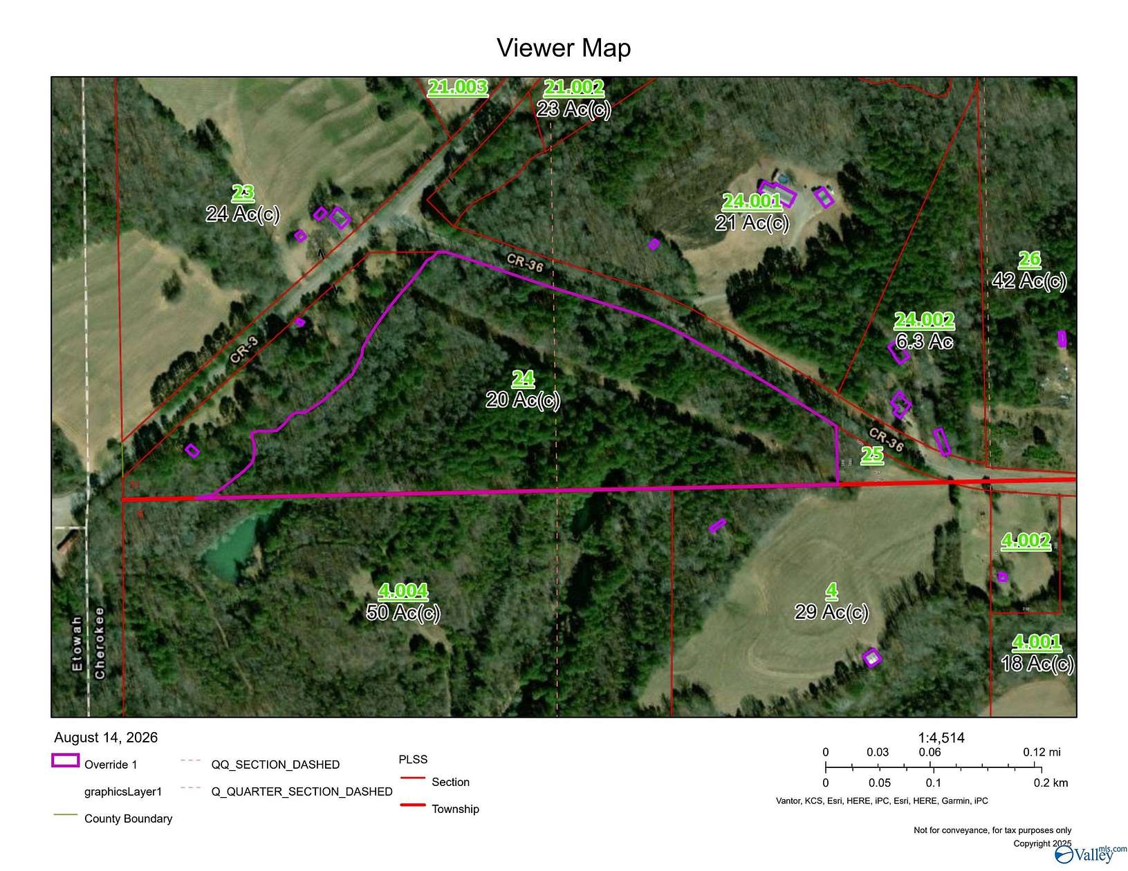 20 Acres of Recreational & Residential Land for Sale in Collinsville, Alabama