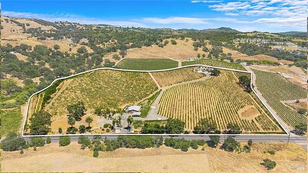 26.2 Acres of Agricultural Land with Home for Sale in Santa Rosa, California