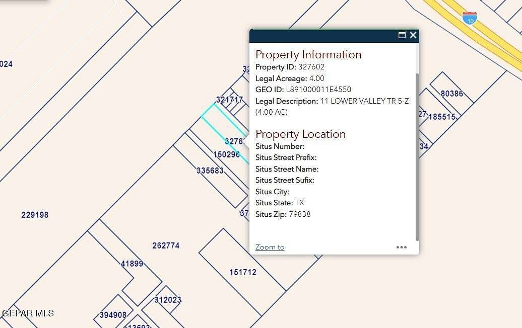 4 Acres of Residential Land for Sale in Tornillo, Texas