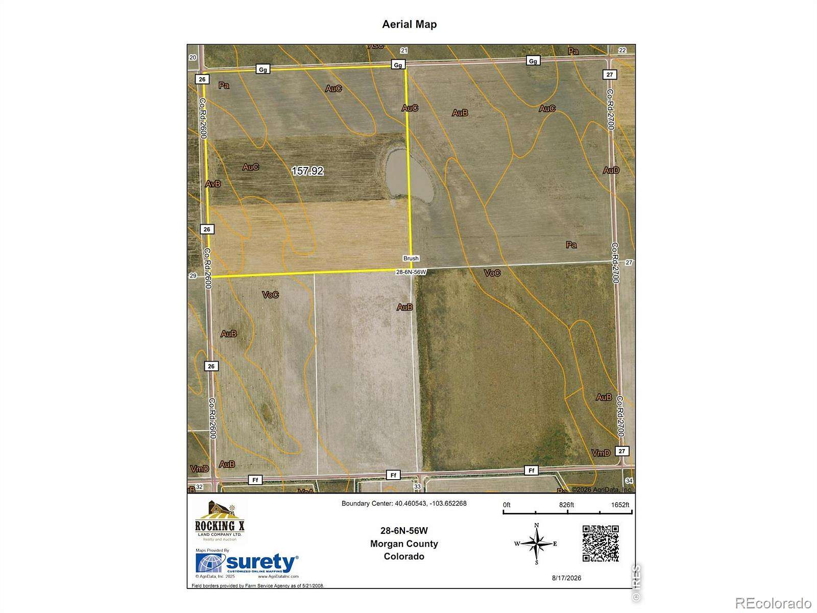 160 Acres of Agricultural Land for Sale in Snyder, Colorado