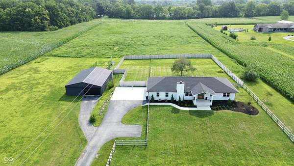 8 Acres of Land with Home for Sale in Pendleton, Indiana