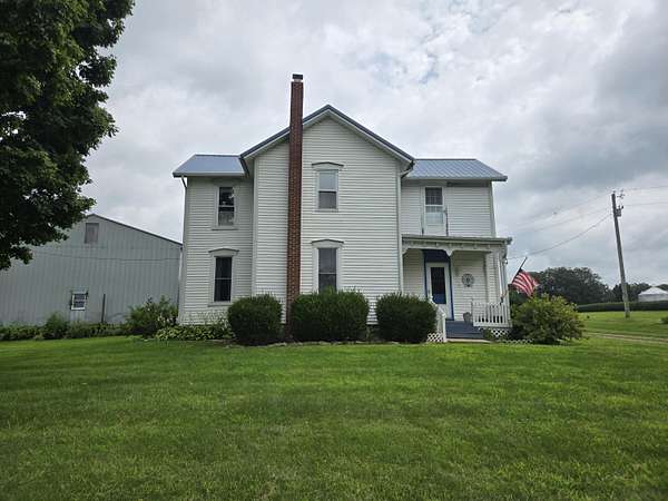 7.82 Acres of Land with Home for Sale in Zanesfield, Ohio