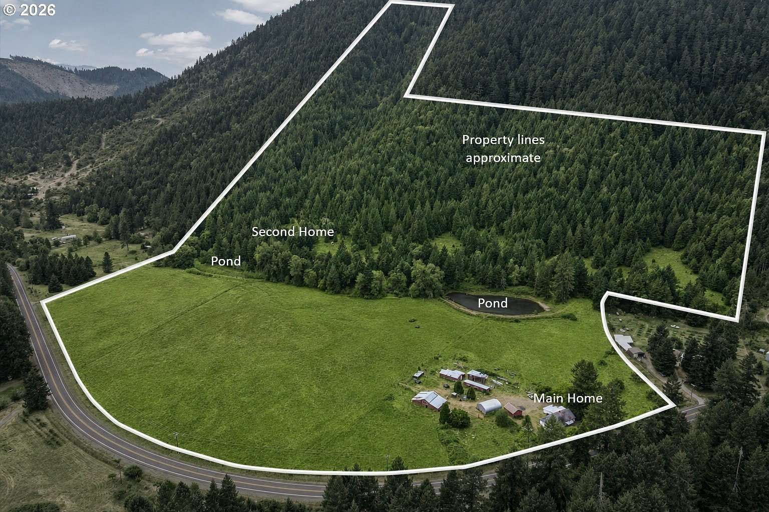 82.5 Acres of Land with Home for Sale in Azalea, Oregon