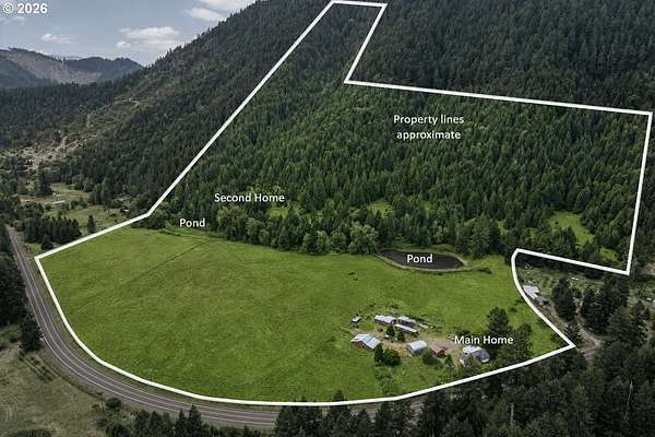 82.5 Acres of Land with Home for Sale in Azalea, Oregon