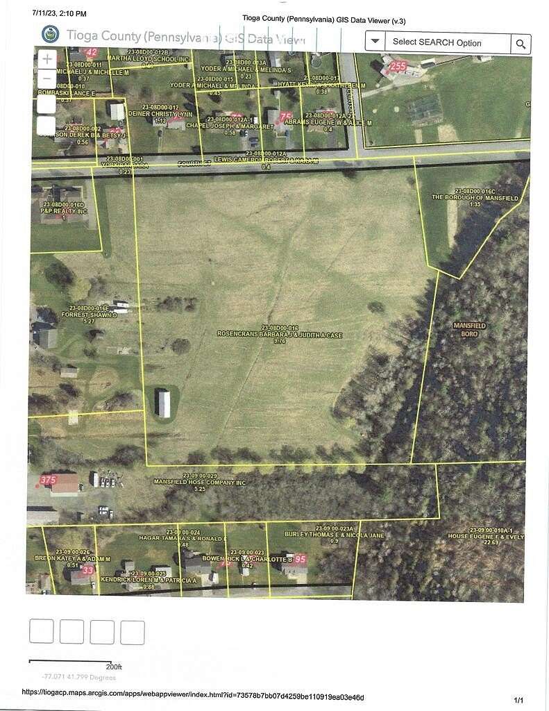 9.5 Acres of Land for Sale in Mansfield, Pennsylvania