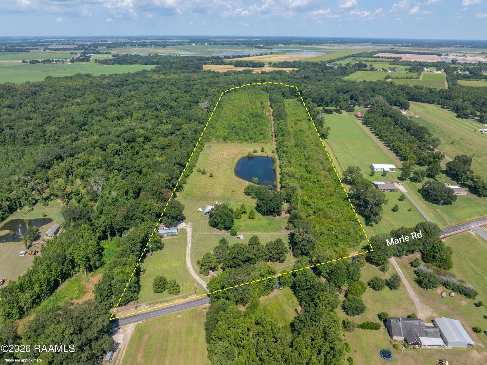 38.9 Acres of Land with Home for Sale in Church Point, Louisiana