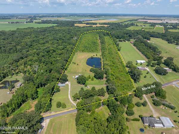 38.9 Acres of Land with Home for Sale in Church Point, Louisiana
