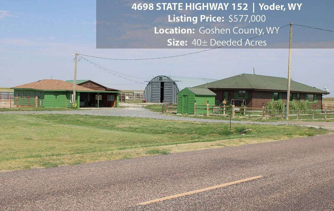 40 Acres of Agricultural Land with Home for Sale in Yoder, Wyoming