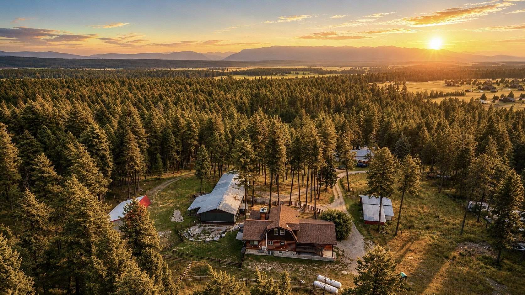 5 Acres of Land with Home for Sale in Kalispell, Montana