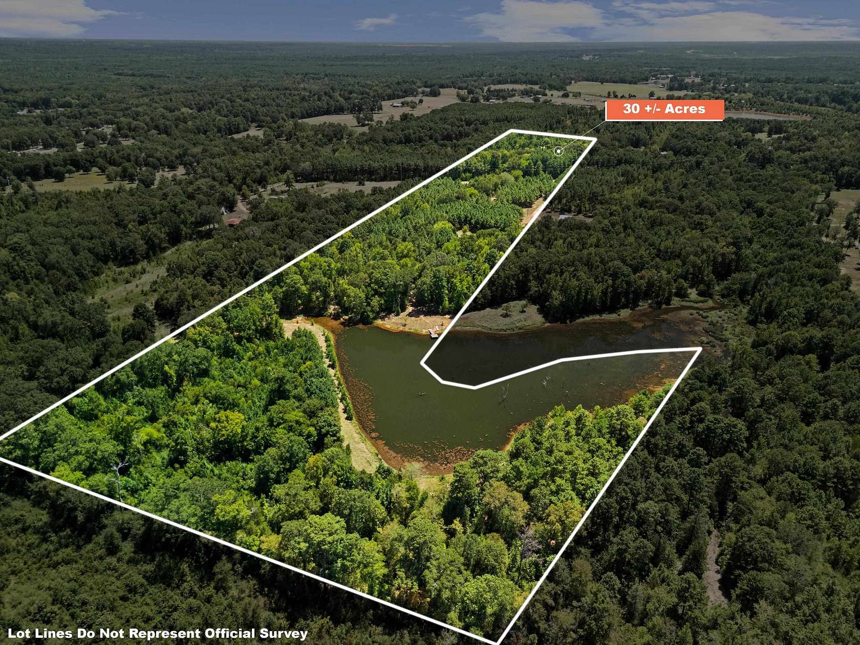 30 Acres of Recreational & Residential Land for Sale in Henderson, Texas