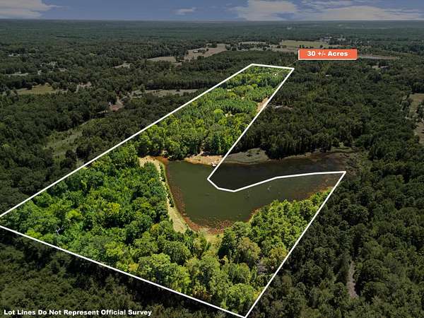 30 Acres of Recreational & Residential Land for Sale in Henderson, Texas