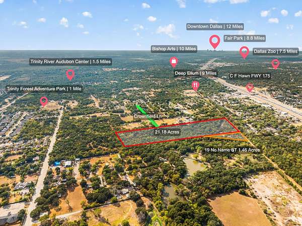 21.2 Acres of Land for Sale in Dallas, Texas