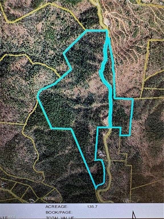 135 Acres of Recreational & Residential Land for Sale in Purlear, North Carolina