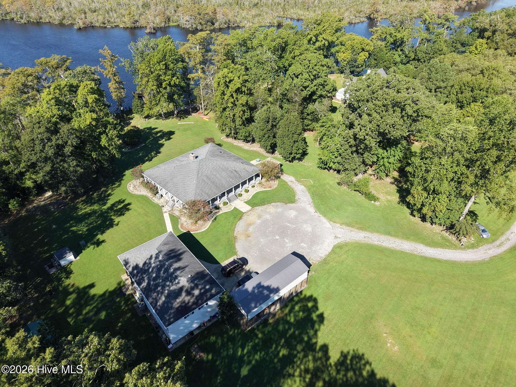 16.9 Acres of Recreational Land with Home for Sale in Hertford, North Carolina