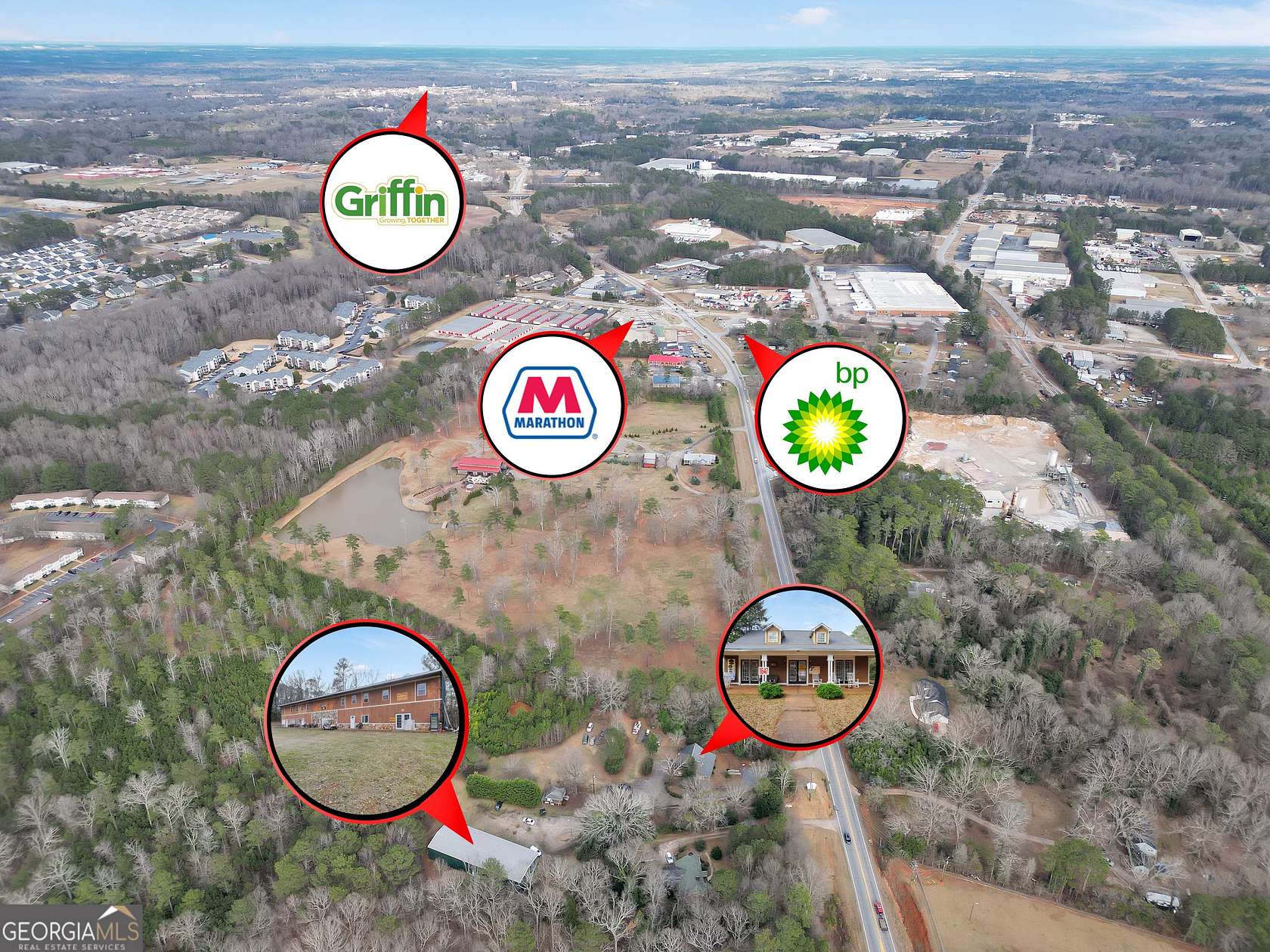 4.47 Acres of Improved Commercial Land for Sale in Griffin, Georgia