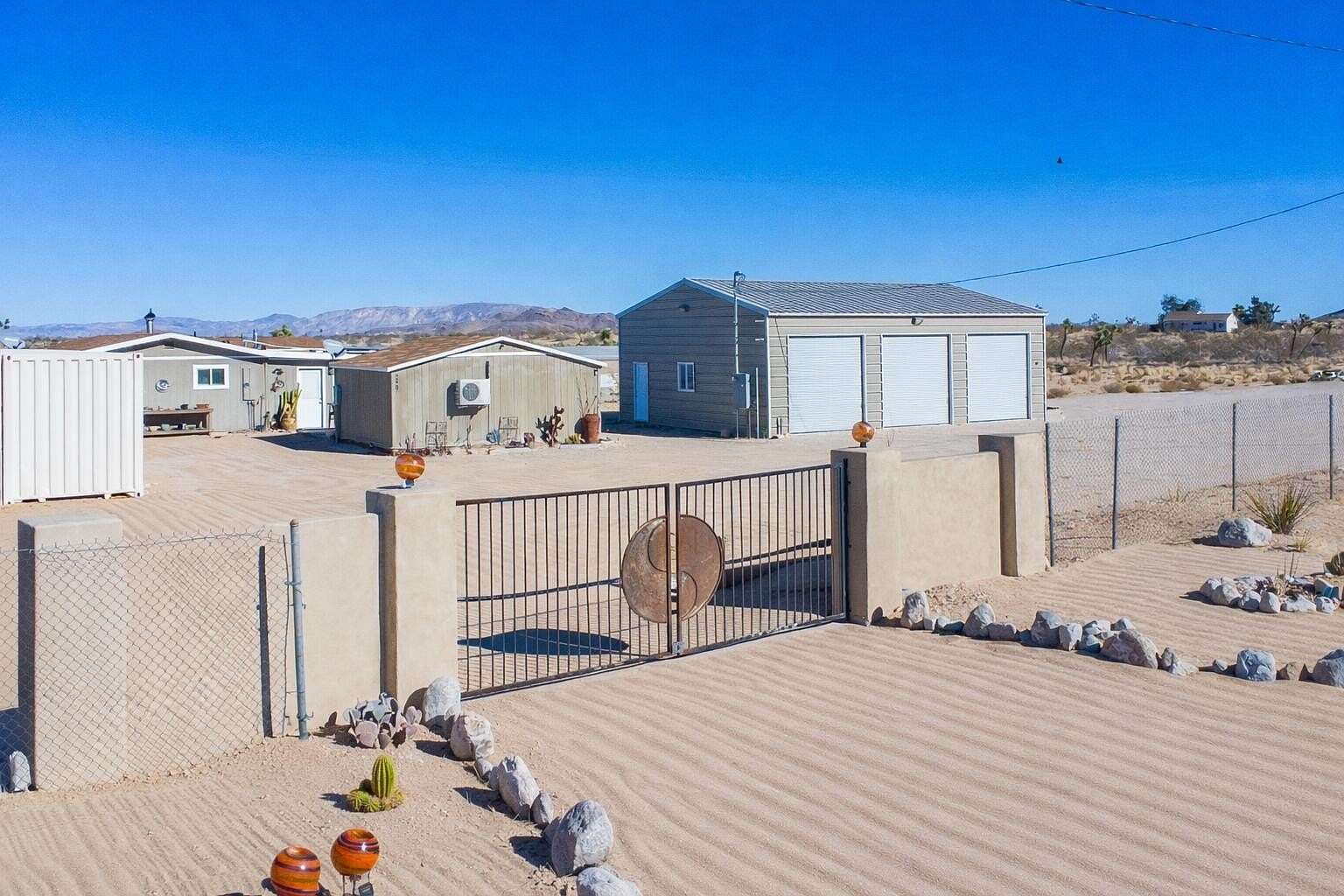 4.7 Acres of Land with Home for Lease in Landers, California