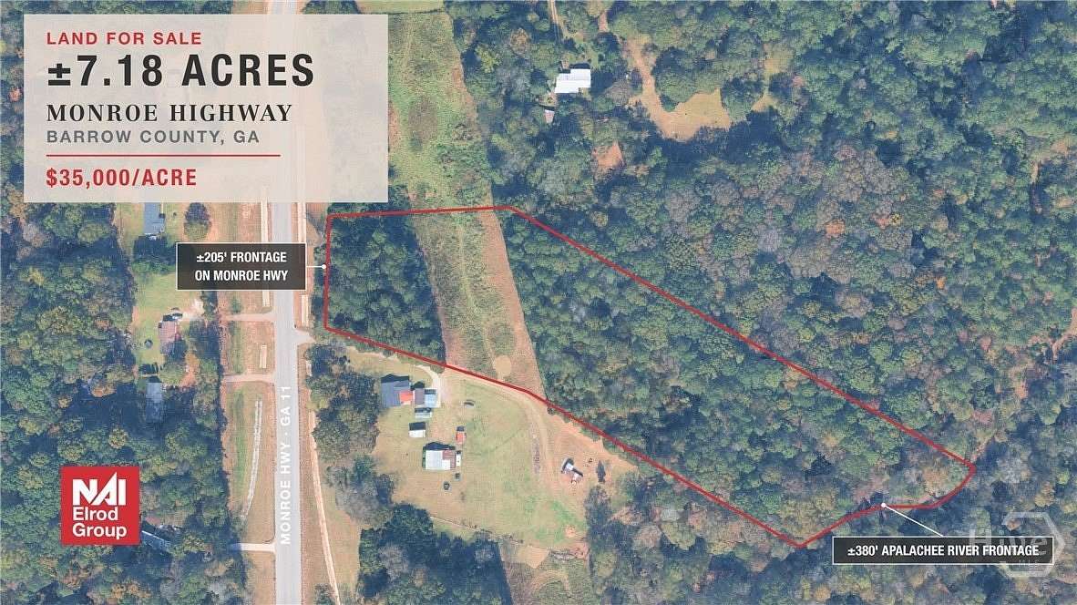 7.18 Acres of Land for Sale in Bethlehem, Georgia