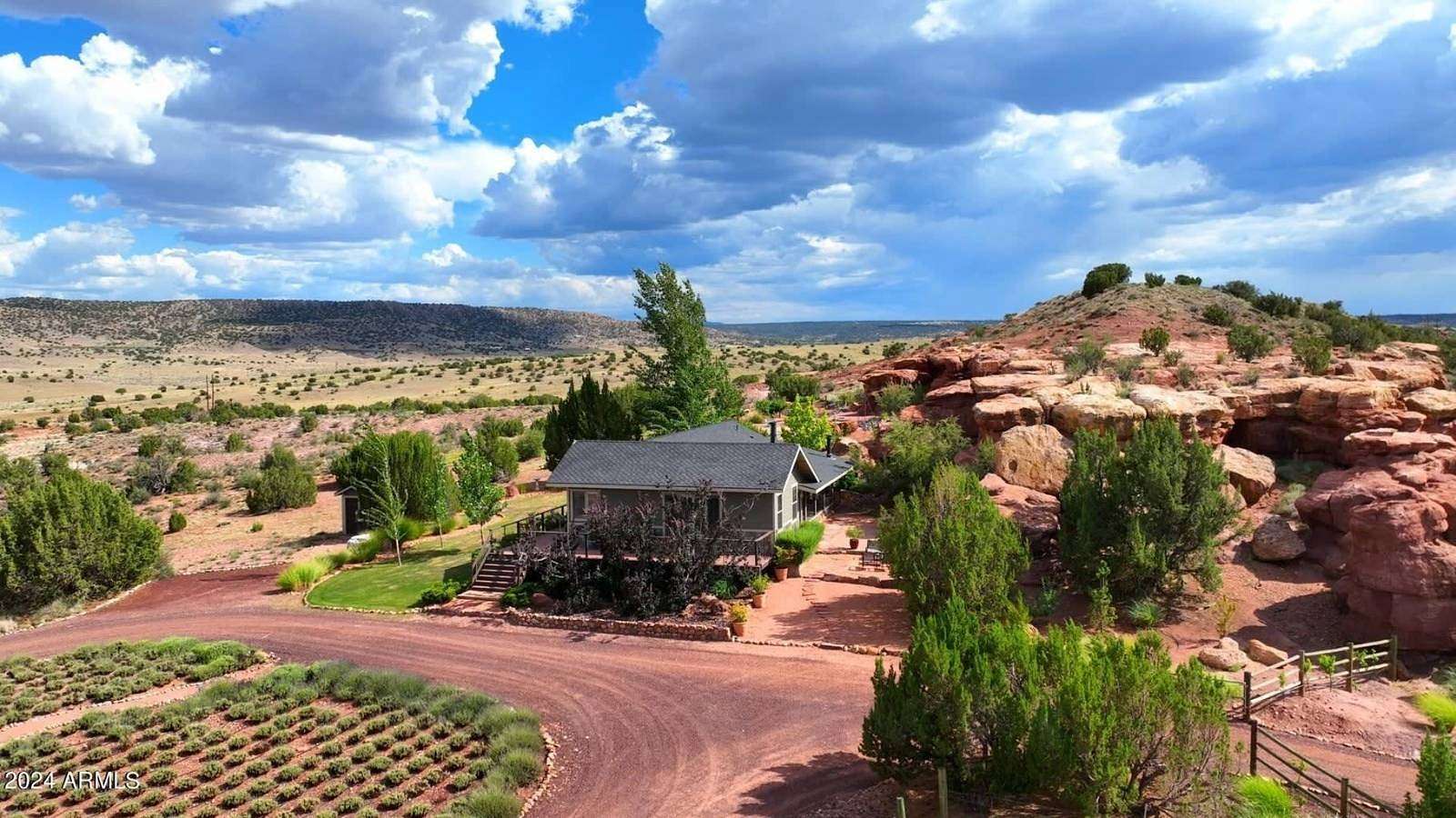 121 Acres of Land with Home for Auction in Concho, Arizona
