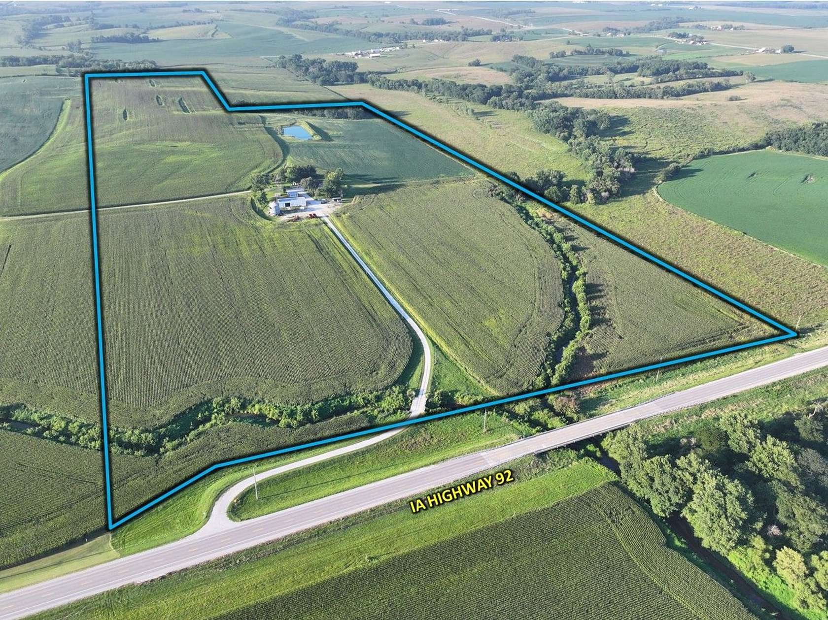 96.5 Acres of Land for Auction in Sigourney, Iowa