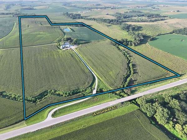 96.5 Acres of Land for Auction in Sigourney, Iowa