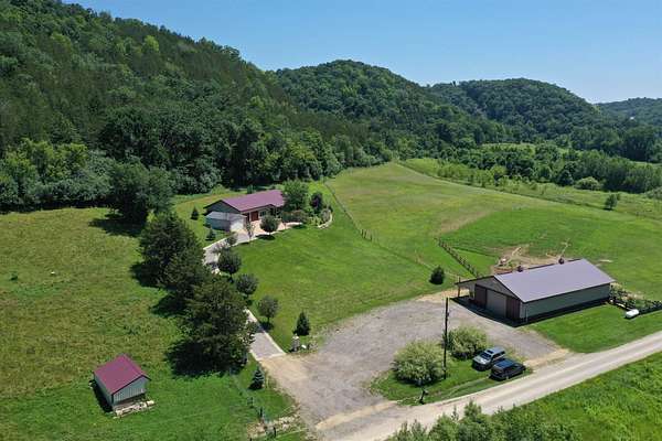17.7 Acres of Land with Home for Sale in New Albin, Iowa