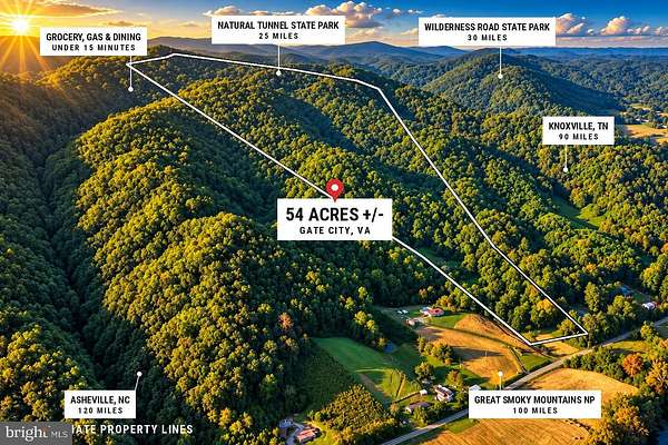 54 Acres of Recreational & Residential Land for Sale in Gate City, Virginia