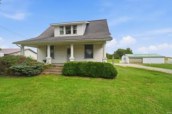 2 Acres of Land with Home for Sale in Burlington, Indiana