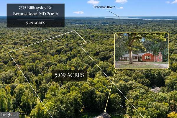 5 Acres of Land with Home for Sale in Bryans Road, Maryland