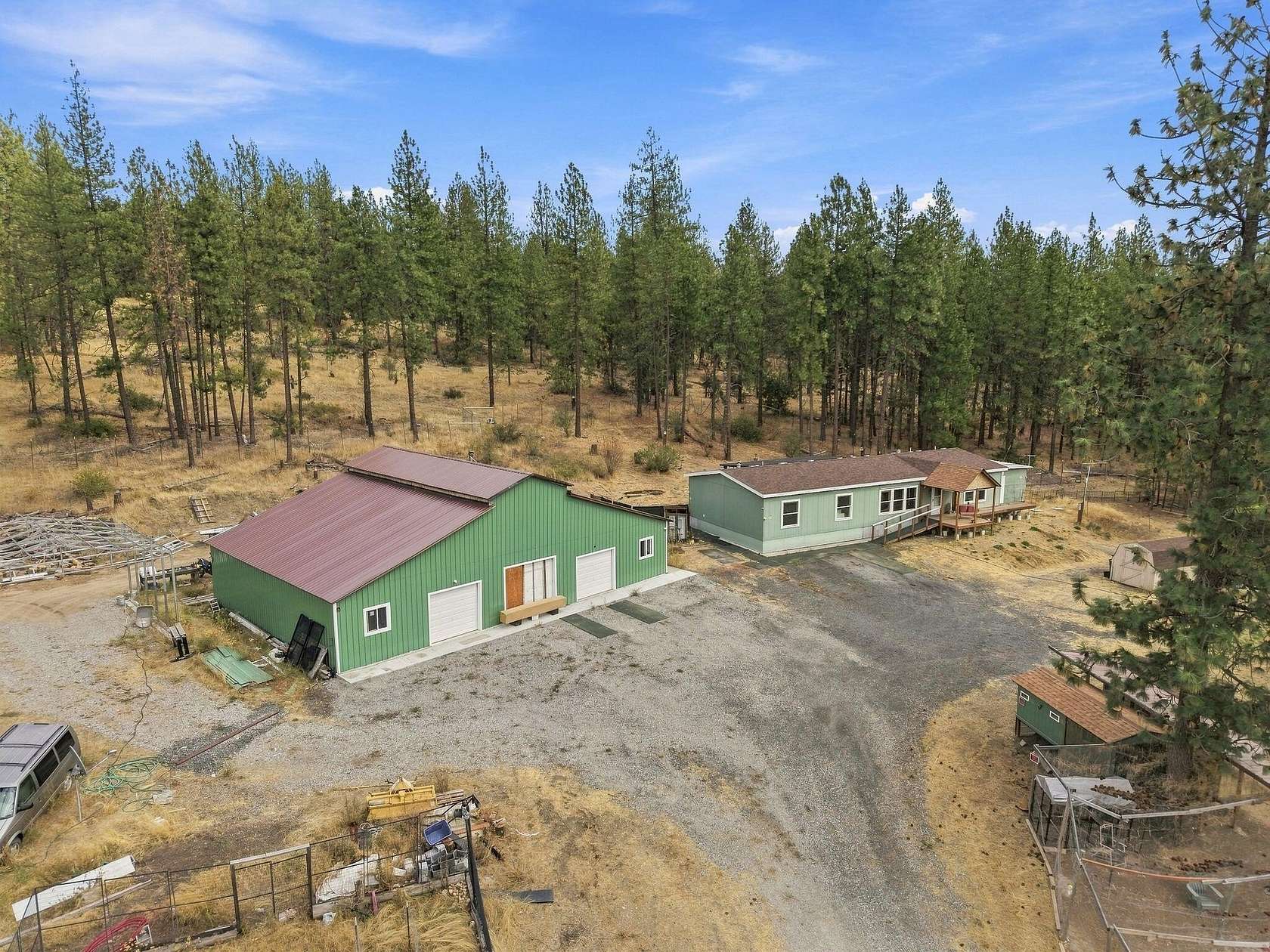 10 Acres of Recreational Land with Home for Sale in Deer Park, Washington