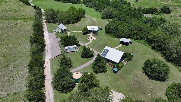 10 Acres of Recreational Land with Home for Sale in Burton, Texas