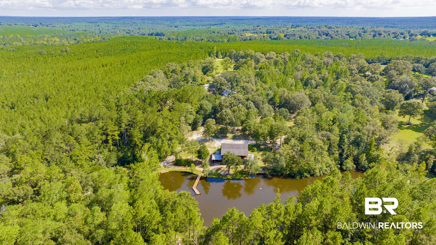 8.49 Acres of Land with Home for Sale in Bay Minette, Alabama