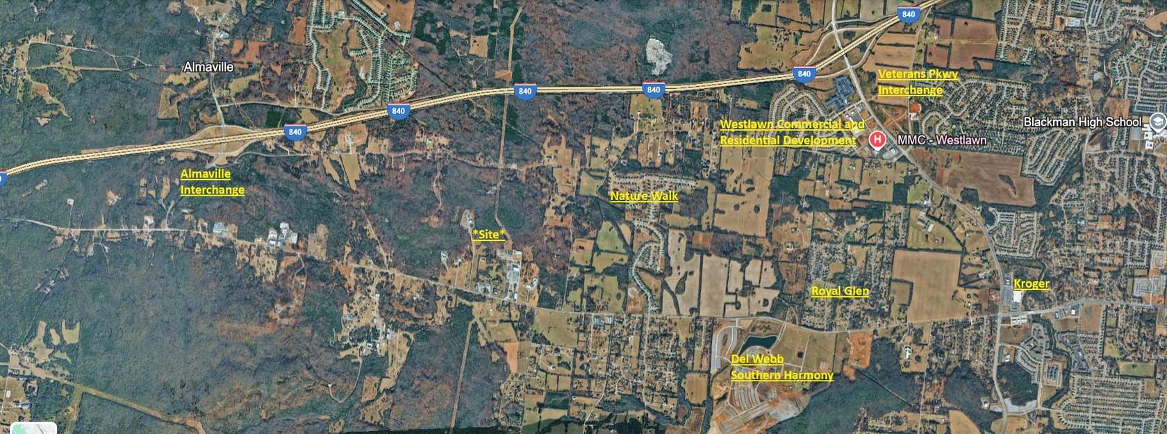 25.4 Acres of Land for Sale in Murfreesboro, Tennessee