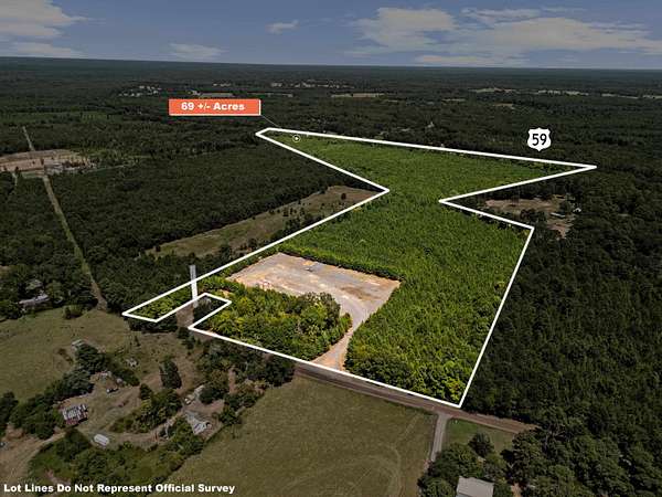 69 Acres of Land for Sale in Marshall, Texas